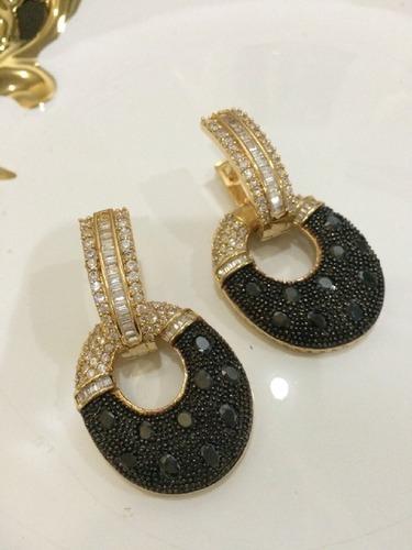 American Diamond Imitation Oval Shape Earrings