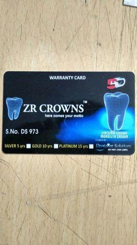 Warranty Cards - Plastic Warranty Card Manufacturer from New Delhi