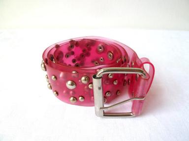Punk Belt With Silver Chrome Tone Studs and Buckle