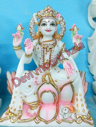 Marble Laxmi Goddess Status Height: 12 Inch (In)
