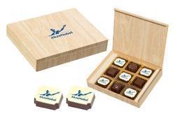 Wood Square Wooden Chocolate Box