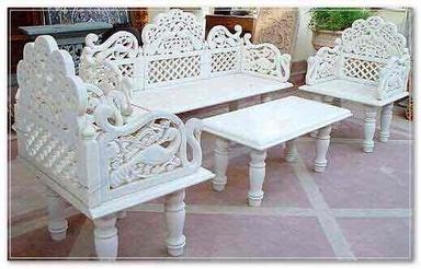 Makrana White Marble Sofa