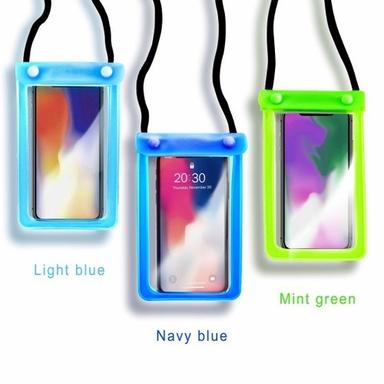 Light Blue Eco Friendly Tpe Waterproof Mobile Phone Bag
