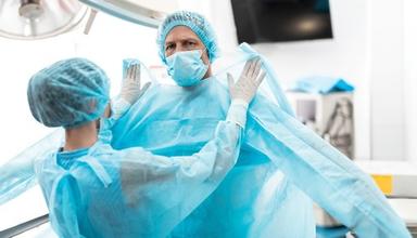 Clear Blue Clothing Cpe Isolation Gowns