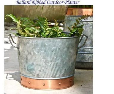 Ballard Ribbed Outdoor Planter