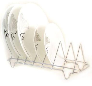 Silver Stainless Steel Kitchen Crockery Plate Stands