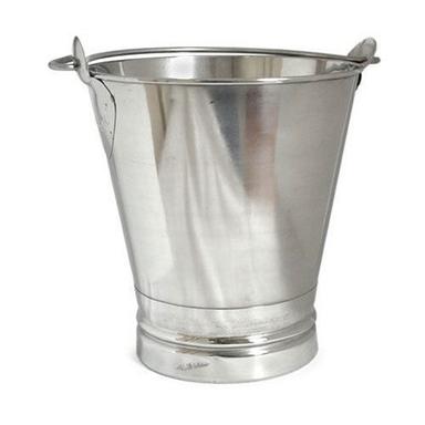 Silver Fine Finish Stainless Steel Bucket