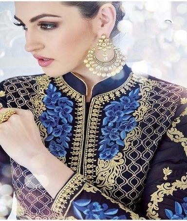 Blue Glossy 7216 Exclusive Georgette Designer Work Salwar Suits