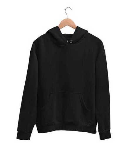 Mens Full Sleeves Woolen Plain Hoodies