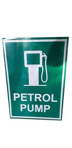 Rectangular Shape Petrol Pump Sign Board Application: Promotional Purpose
