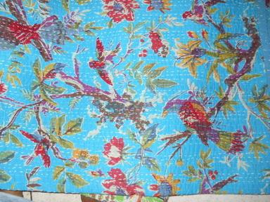 100% Cotton Hand Stitched Printed Kantha Quilt