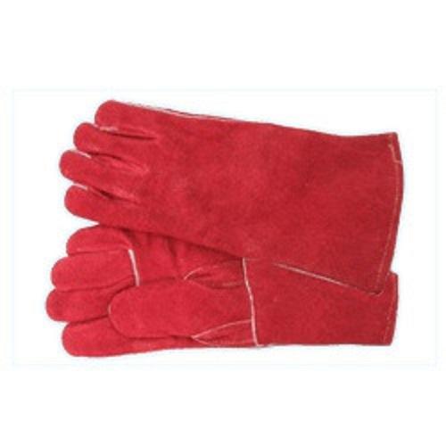 Red Leather Heat Resistant Welding Hand Gloves Gender Unisex at Best