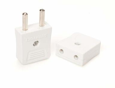 White Male And Female Plug