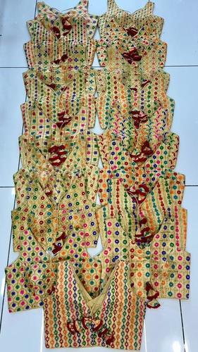 17 Design Available Paper Silk With Multi Thread Embroidered Blouse