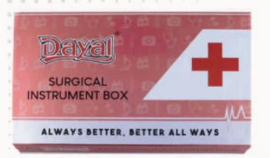 Multicolors Dayal 12-Inch Polished Stainless Steel Surgical Instrument Box For Medical