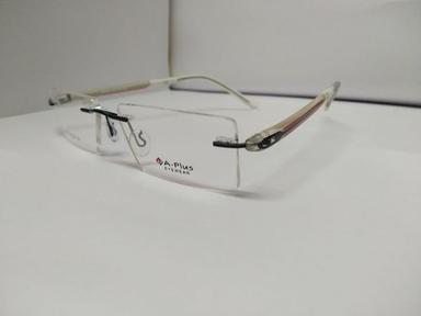 Plastic Unisex Rimless Sheet Frame Black