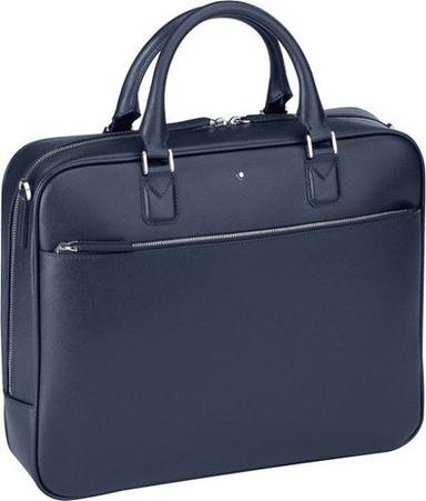  सिंथेटिक लेदर ब्रीफ़केस पुरुषों के लिए सबसे अच्छा लैपटॉप मैसेंजर बैग सैचल नीला रंग और साधारण ऑफिस बैग साइज़: छोटा 