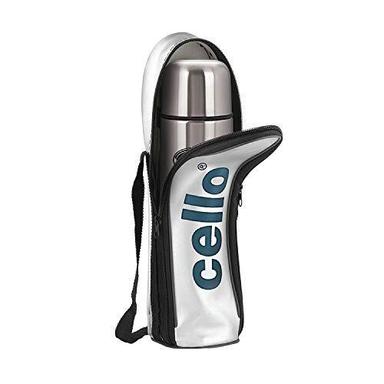 Cello Silver Flip Style Stainless Steel Drinking Water Bottle, 500Ml Capacity: 500 Milliliter (Ml)