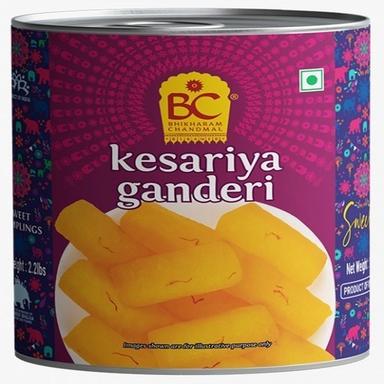 1 Kg Bhikharam Chandmal Kesariya Ganderi Tin