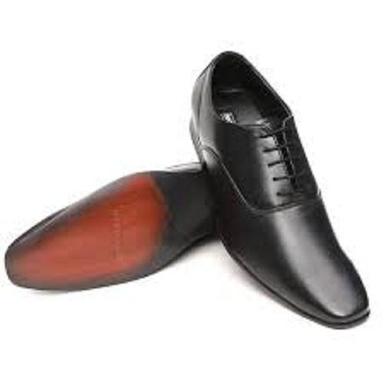 Round Pu Material Black Non Leather Shoes