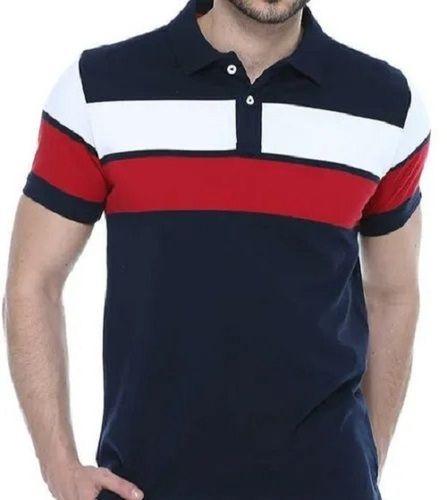 Casual Wear Short Sleeves Plain Dyed Cotton Polo Neck T Shirt For Mens  Chest Size: 00 at Best Price in Hooghly