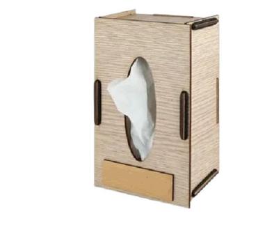 लकड़ी का 12X12X7 इंच मैट लेमिनेशन आयताकार लकड़ी का टिशू पेपर बॉक्स 