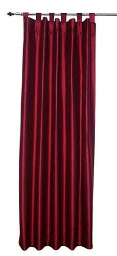 Maroon Plain 130 X 27Cm Smooth Silk Curtains