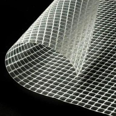 Transparent Pvc Plain And Dhage Wala Mesh Fabric