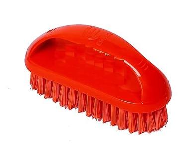 Red Nylon Bristles Glossy Pvc Plastic Body Clothes Brush