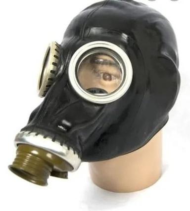 Black Double Protection Half Face Polycarbonate Gas Mask For Industrial Use