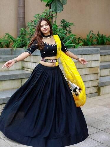 Stitched Designer Skirt With Crop Top And Dupatta party wear Lehenga