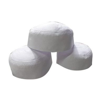 White Cotton Prayer Cap For Namaz Wear