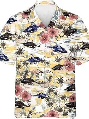 Mens Printed Beach Shirt Collar Style: Straight