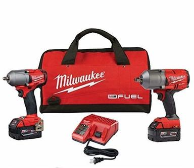 Red Milwaukee 2 Pc M18 Fuel Auto Kit Electric Tools