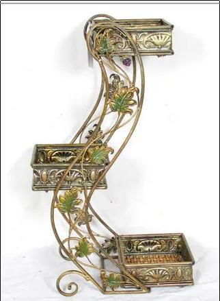 Various Colors Are Available Wrought Iron Flower Shelves
