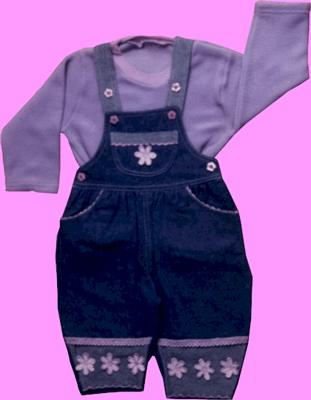 Polyester Denim Dungaree Polar Fleece Top Age Group: Kids