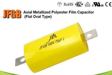Green Axial Metallized Polyester Film Capacitors (Flat Oval Type)