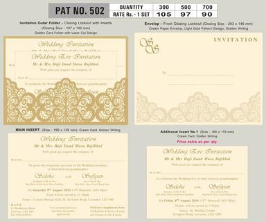 Scroll Invitations for Wedding in Golden Satin - Jimit Card