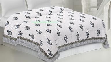 100% Cotton Hand Block Printed Kantha Bed Cover