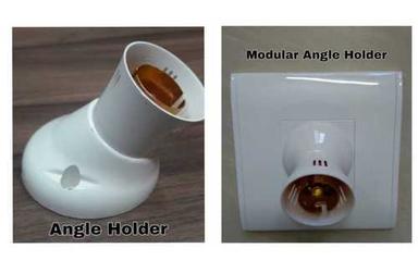 White Angle Lamp Holder Size: Standard