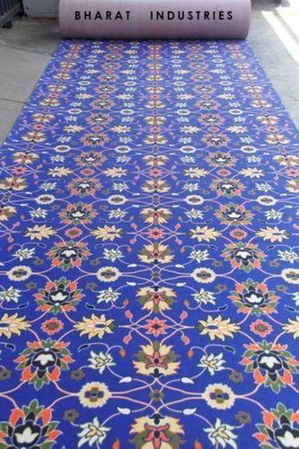 Blue Color Designer Banquet Carpets Flame-Retardant