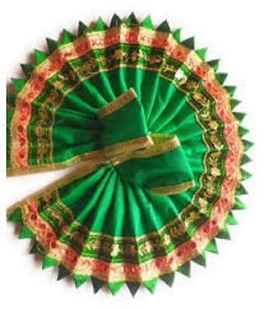 Green Multi Color Cotton And Polyester Material Laddu Gopal Dress