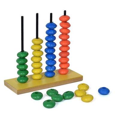 Wooden Multi-Color Foldable Abacus Kits With 4 Rods And 40 Beads Age Group: 3+