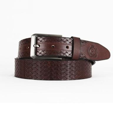 White And Blue High Strength Plain Studded Leather Belt