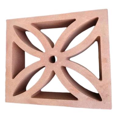 Red Flower Shape Frp Jali For Exterior Use