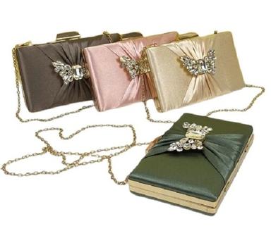 Wedding Clutch With Chain Shoulder Strap