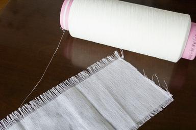 Raw White Polyester Slub Fdy Yarn