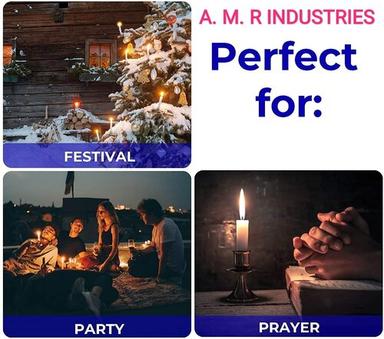 Paraffin Wax Candles For Festival, Prayer And Party