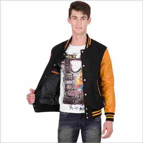 Wool Leather Varsity Jacket