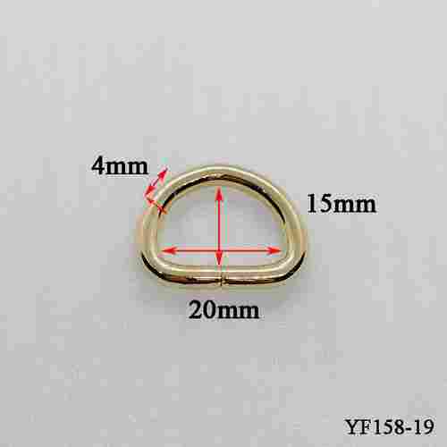 20mm Fashion Shining Zinc Alloy Metal Buckle D Ring For Bag Accessories Hand Bag Purse Strap Belt Dog Collar Chain